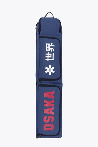 Ausrüstung: Taschen: <tc>Hockeytaschen</tc> Osaka sports stickbag medium in navy with logo in white and red. Front view