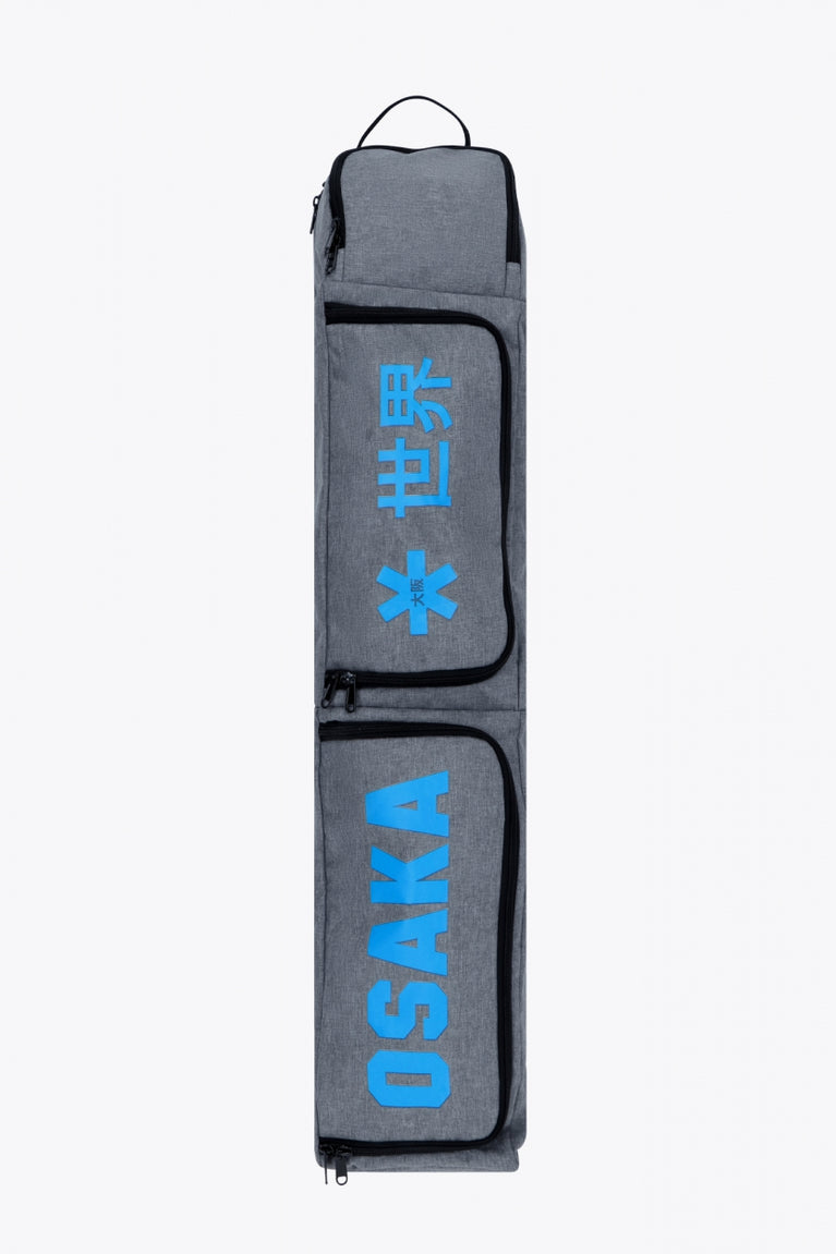 Osaka sports stickbag medium in light grey with logo in blue. Front view