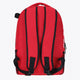 Osaka sports backpack in red with logo in white. Back view