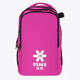 Osaka sports backpack in pink with logo in white. Front view