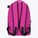 Osaka sports backpack in pink with logo in white. Back view