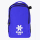 Osaka sports backpack in blue with logo in white. Front view