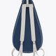 Osaka neoprene padel bag in navy with structure and logo in white. Back view