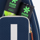 Osaka neoprene padel bag in navy with structure and logo in white. Detail compartment view