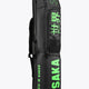 Medium stickbag in black with backpack straps and green Osaka logo lettering
