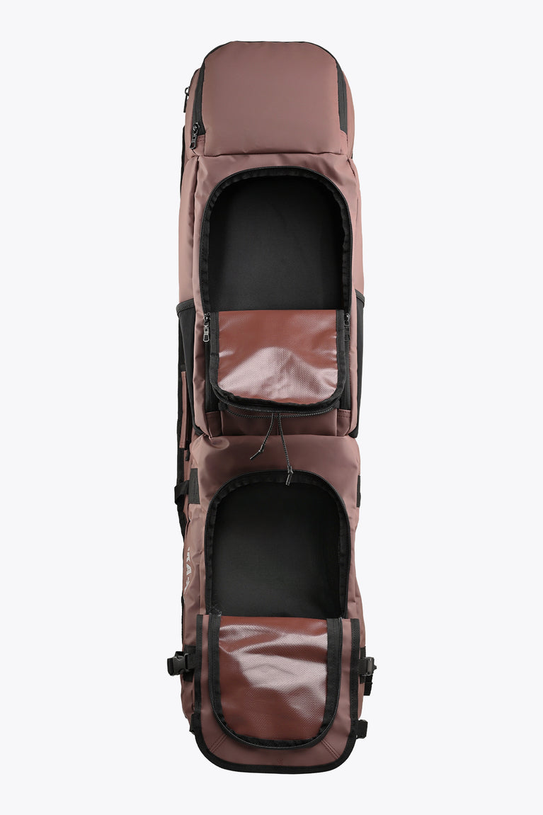 Large Osaka stick bag with open end showing two black inner storage compartments.