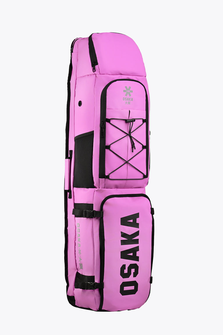 Rose bud stickbag with round front pocket, black zipper trim, and OSAKA lettering