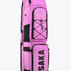 Rose bud stickbag with round front pocket, black zipper trim, and OSAKA lettering