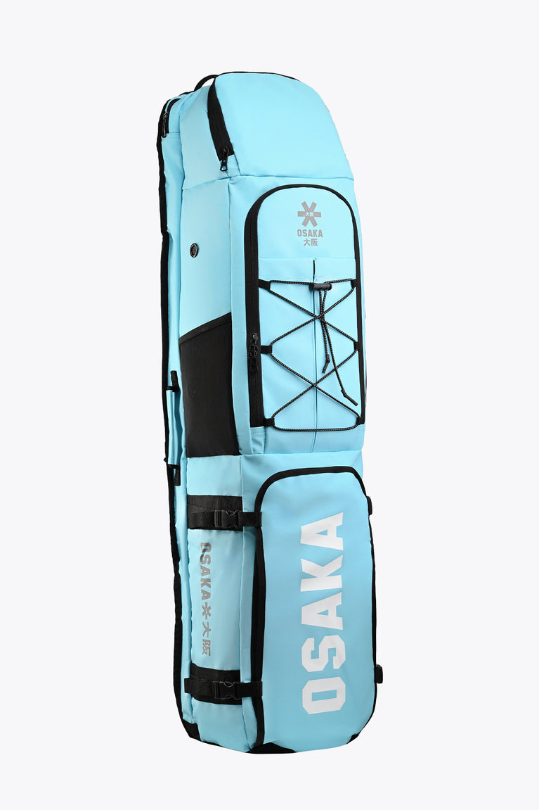 Large light blue Osaka stickbag with side webbing straps and internal divider