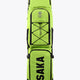 Large Osaka stickbag in wild lime green with black pocket and reinforced front panel