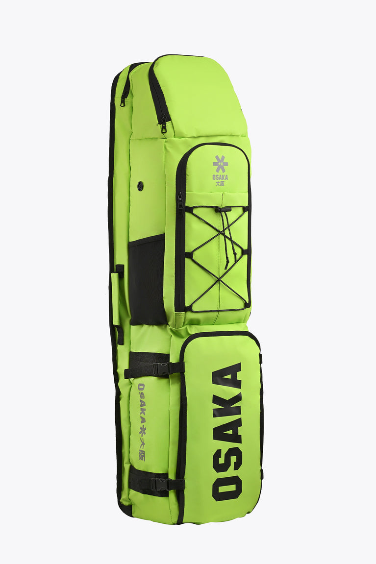 Osaka stickbag in wild lime green with black side panels and clear front storage pocket