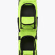 Large Osaka stickbag in wild lime green with black interior compartments and front zipper
