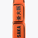 Orange stick sports stickbag with black trim and two front padded compartments