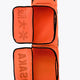 Orange large stickbag with two stacked front panels and black piping