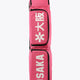 Hot pink medium sports stickbag with double compartments and Osaka logo panel
