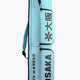 Medium sports stickbag, Blue Topaz, with Osaka logo, zip compartments and straps