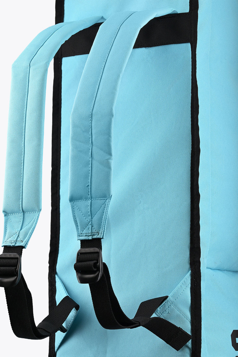 Blue Topaz stickbag interior with padded panels and adjustable black shoulder straps