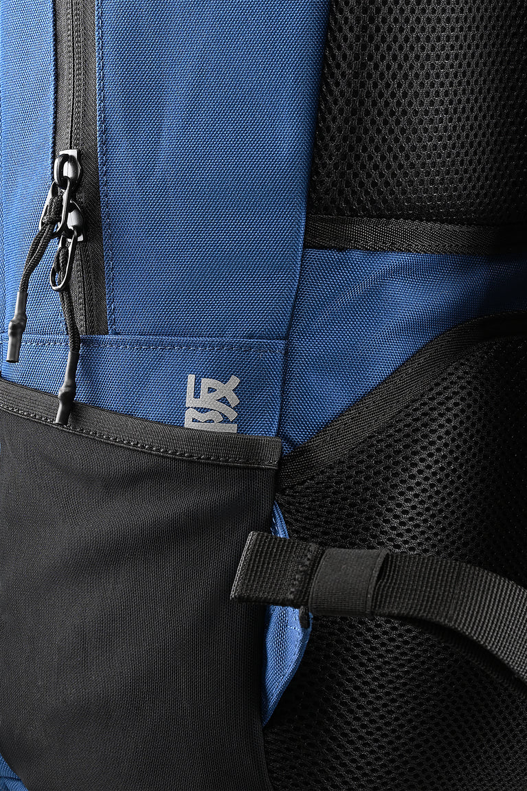 Osaka sports backpack, blue with dark straps and small front label