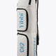 Small sports stickbag, white with black zipper and blue Yibbi logo panels