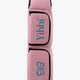 Small pastel pink sports stickbag with two zip front pockets, black trim