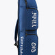 Small sports stickbag, angled view, blue with zipper closures and Yibbi logo