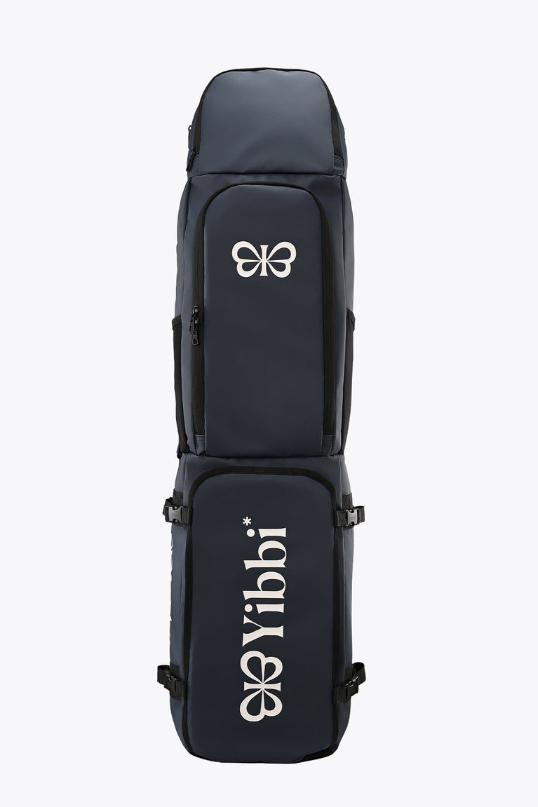 Large hockey stick bag in dark navy with top handle and front logo