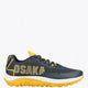 Osaka footwear Kai Mk1 in french navy and honey comb with logo. Side view