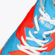 Osaka footwear Ido Mk1 in orange and blue with logo in white. Detail shoelace view