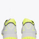 Osaka footwear Ido Mk1 in white and yellow with logo in grey. Back view