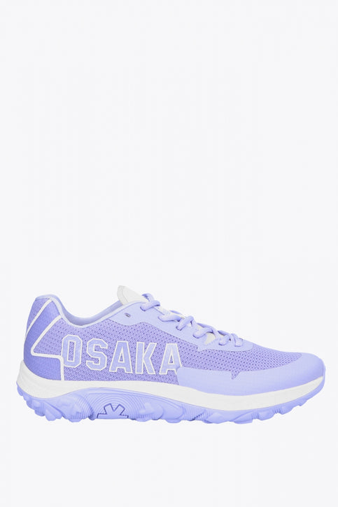 Osaka footwear Kai Mk1 in lilac with logo. Side view