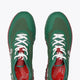 Osaka footwear Kai Mk1 in green maroon with logo. From above view