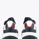 Osaka footwear Ido Mk1 in white and navy with logo in navy. Back view