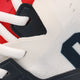 Osaka footwear Ido Mk1 in white and navy with logo in navy. Detail view