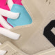 Osaka footwear Ido Mk1 in off white multicolor with logo in black. Detail view
