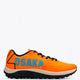 Osaka footwear Kai Mk1 in orange with logo in blue. Side view