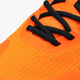 Osaka footwear Kai Mk1 in orange with logo in blue. Detail shoelace view