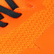 Osaka footwear Kai Mk1 in orange with logo in blue. Detail view