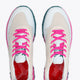 Osaka footwear Kai Mk1 in light grey, sky blue and pink with logo. From above view