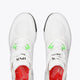 Osaka footwear Ido Mk1 in white and green with logo in white. From above view