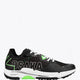 Osaka footwear Ido Mk1 in black and green with logo in black. Side view