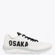 Osaka footwear Kai Mk1 in white with logo in black. Side view