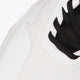 Osaka footwear Kai Mk1 in white with logo in black. Detail shoelace view