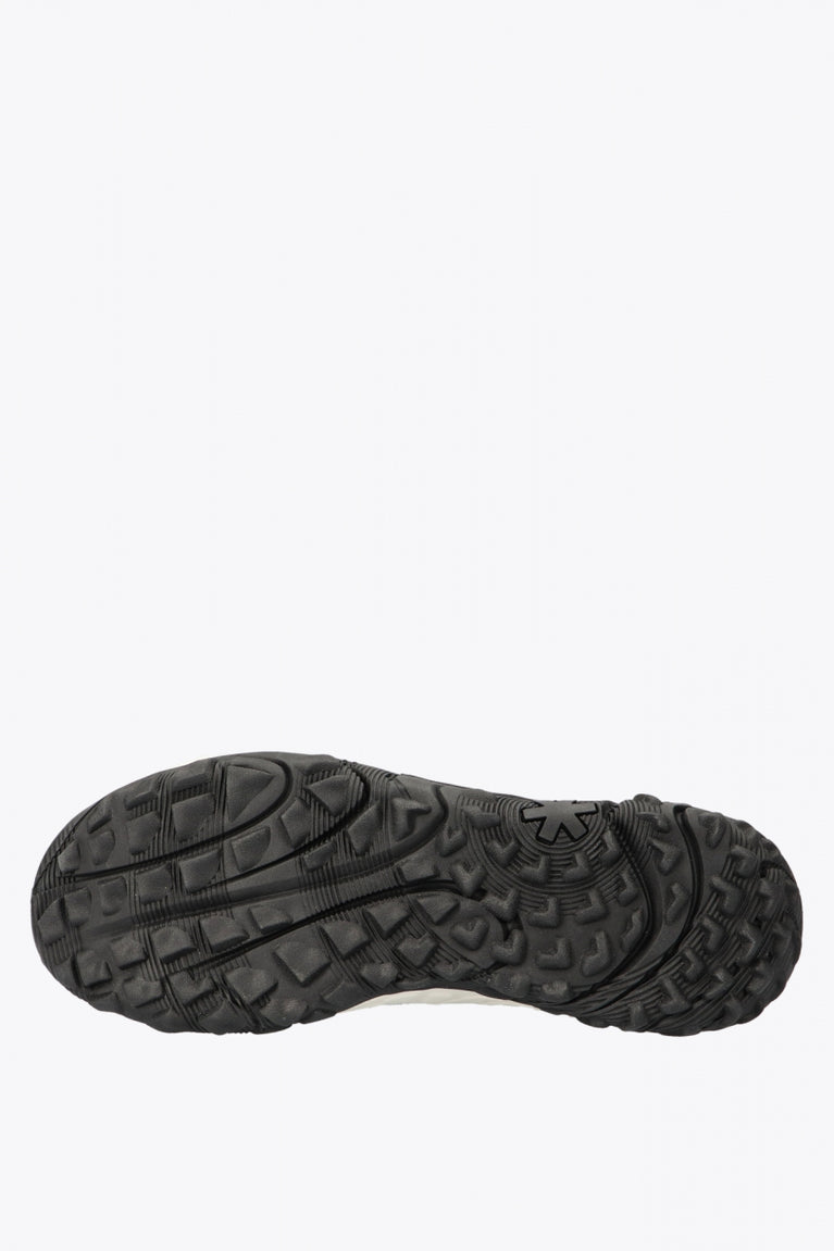Osaka footwear Kai Mk1 in black with logo in grey. Sole view