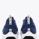 Osaka kids footwear in estate blue with logo in white. Back view