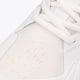Osaka footwear Ido Mk1 in white with logo in white. Detail shoelace view