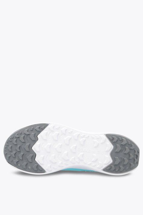 Kids light-blue athletic sneaker with OSKA logo, lace-up front, white sole