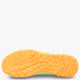 Orange rubber outsole with textured tread pattern