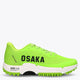 Neon green lace-up running shoes with 'OSAKA' logo and white midsole