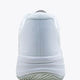 White court sneakers heel view with textured rubber sole