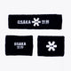 Osaka navy sweatbands set with logo in white